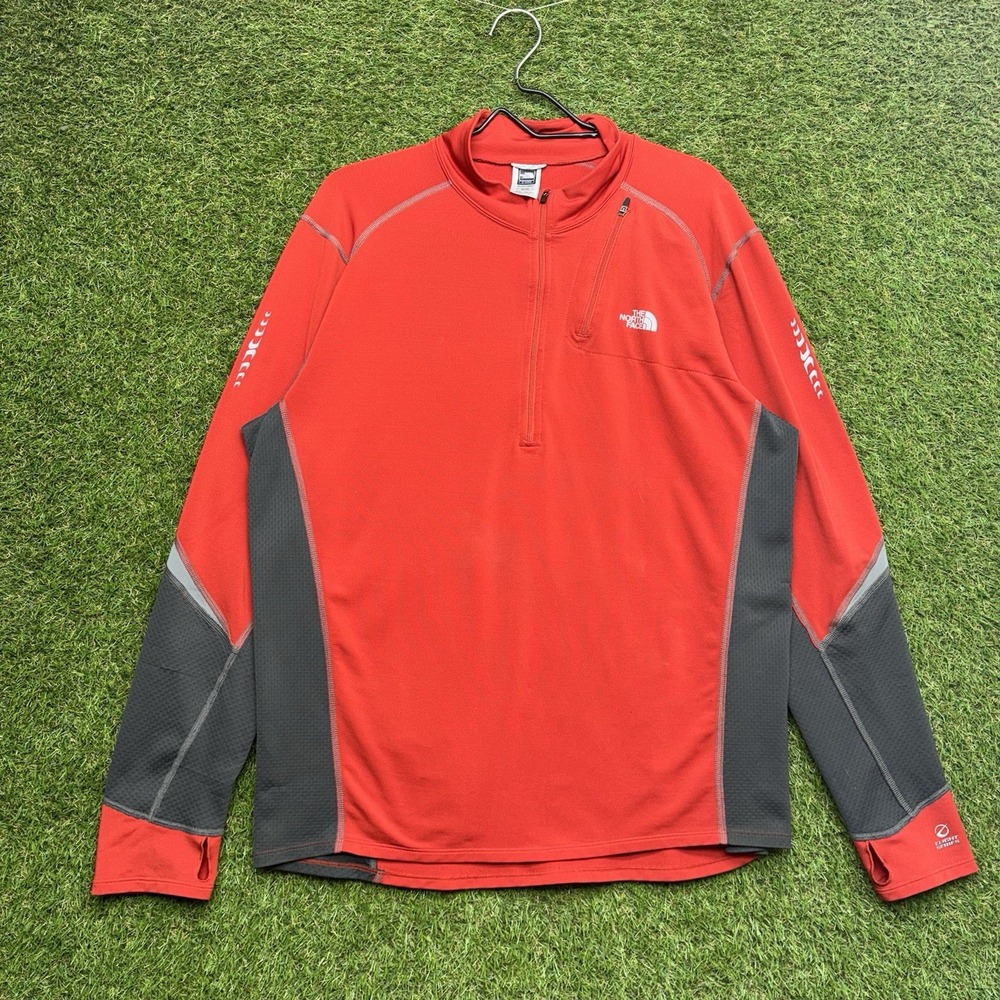 The North Face Flight Series Pullover Mens XL Red Quarter Zip Long Sleeve Top